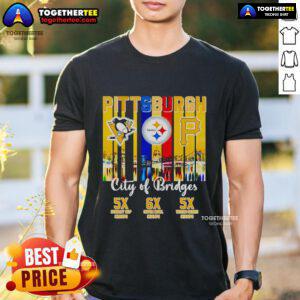 Top Pittsburgh City of Bridges T-Shirt featuring iconic bridge graphics, perfect for proud Pittsburgh fans and tourists.