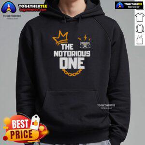 Alt Text: Top The Notorious One Hoodie featuring a stylish design, perfect for fans of iconic streetwear fashion.