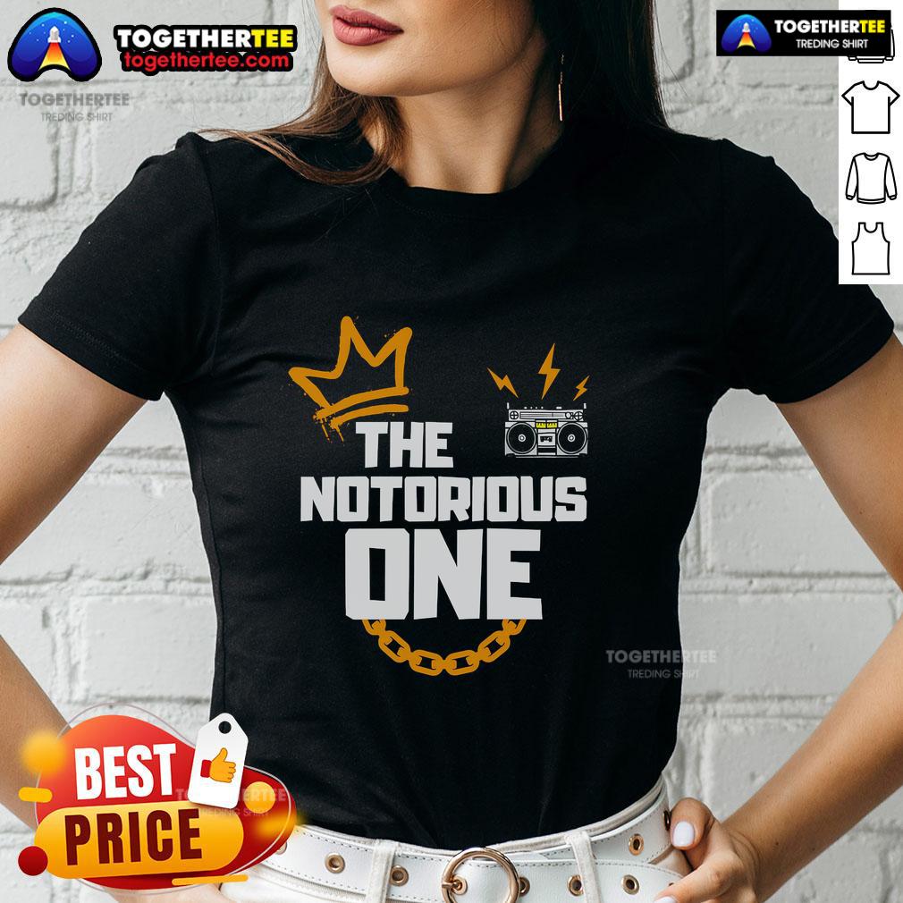Top-The-Notorious-One-Ladies-Tee featuring a stylish design perfect for casual wear and fans of The Notorious One.