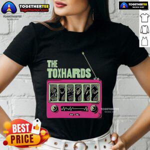 Top the Toxhards 2025 Neighborhood Spring Tour Ladies Tee showcasing vibrant design and community spirit.