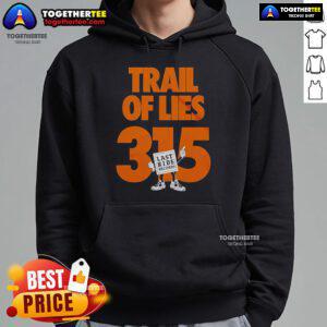 Top Trail of Lies 315 Last Ride Records hoodie featuring a stylish design for music and fashion enthusiasts.