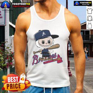 Good Labubu Charlie Brown Atlanta Braves tank top featuring vibrant graphics and a comfortable fit for fans.