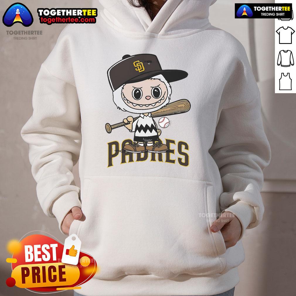 Good Labubu Charlie Brown San Diego Padres hoodie featuring a unique design and vibrant team colors for fans.
