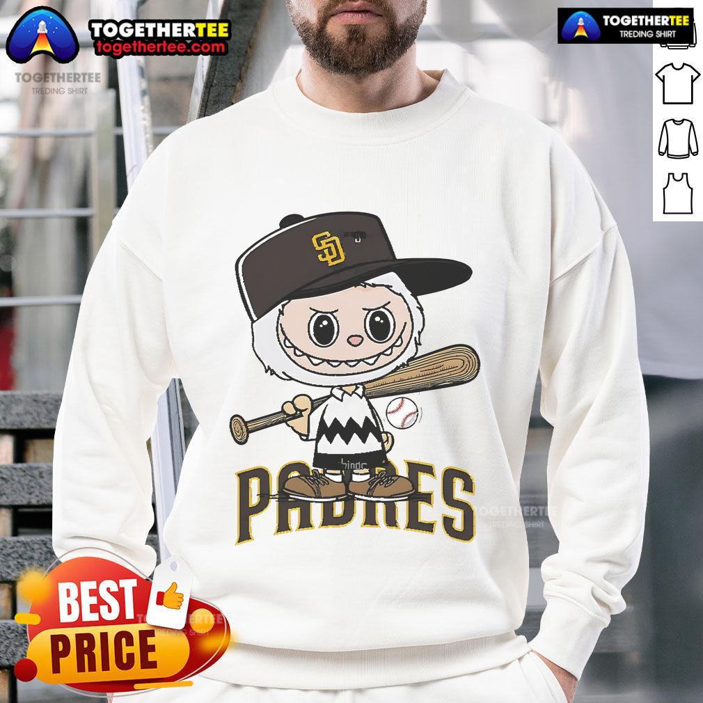 Good Labubu Charlie Brown San Diego Padres sweatshirt featuring vibrant graphics and cozy design for fans.