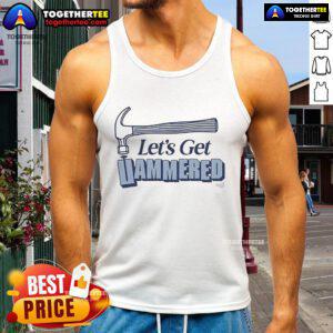 Good Let's Get Hammered Tank Top featuring a fun graphic design for casual summer wear, perfect for parties and events.