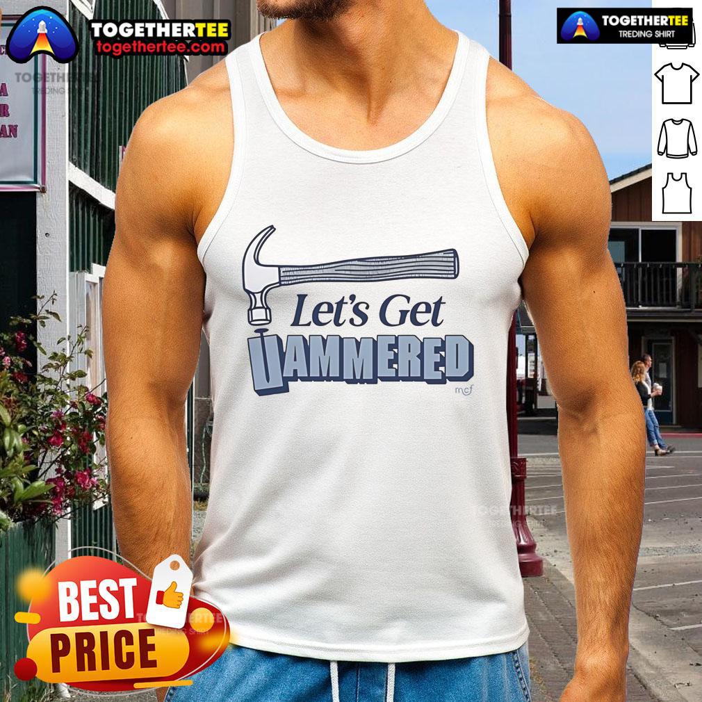 Good Let's Get Hammered Tank Top featuring a fun graphic design for casual summer wear, perfect for parties and events.