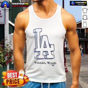 Good Los Angeles Dodgers Bleeds Blue tank top showcasing team pride and local hometown spirit in vibrant blue colors.