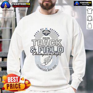 2025 NCAA DII Outdoor Track and Field Championships sweatshirt, featuring vibrant colors and bold championship logo.