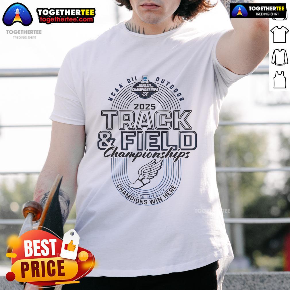 Good NCAA DII Outdoor Track and Field Championships 2025 T-Shirt featuring vibrant design and event logo for fans.