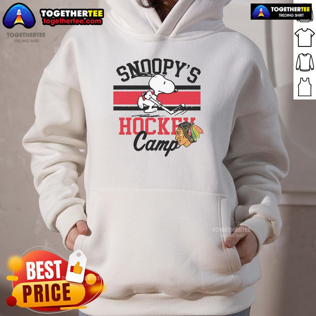 Good Snoopy Chicago Blackhawks hoodie from Camp Snoopy, featuring NHL all teams design, perfect for hockey fans.