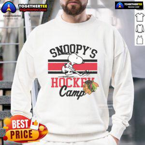 Good Snoopy Chicago Blackhawks sweatshirt from Camp Snoopy featuring NHL team graphics for fans and collectors.