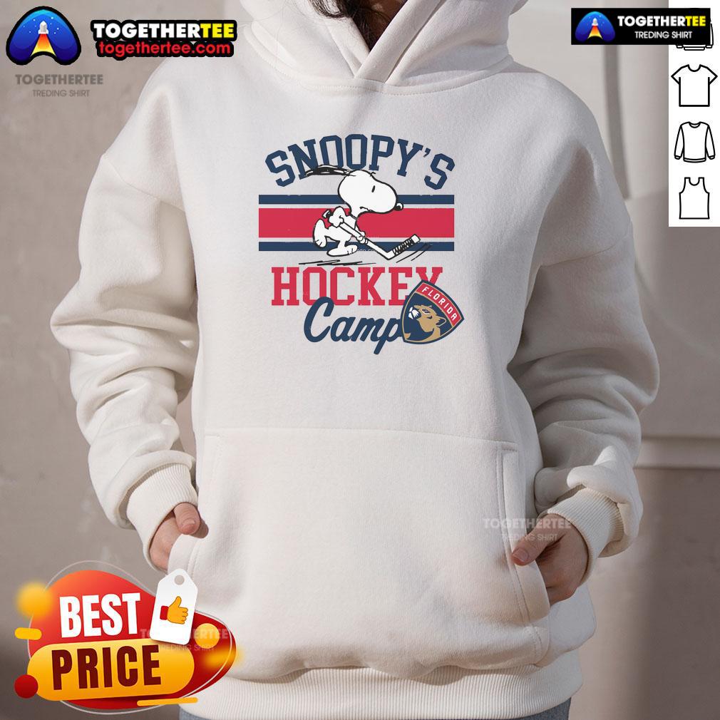 Good Snoopy Florida Panthers Camp Snoopy NHL hoodie featuring Snoopy, perfect for fans of all NHL teams.