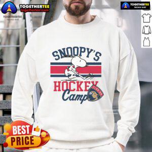 Good Snoopy Florida Panthers Camp Snoopy NHL sweatshirt featuring Snoopy and team logo for passionate fans.