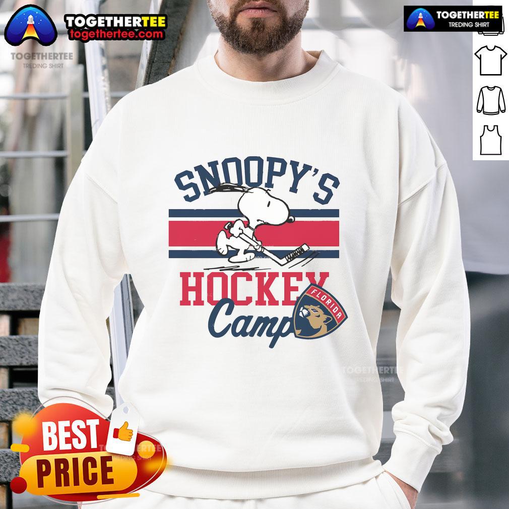 Good Snoopy Florida Panthers Camp Snoopy NHL sweatshirt featuring Snoopy and team logo for passionate fans.