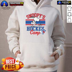 Good Snoopy New York Rangers hoodie from Snoopy's Hockey Camp featuring NHL all teams design, perfect for fans.