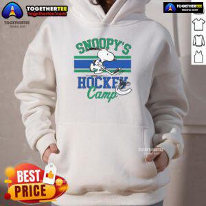 Good Snoopy Vancouver Canucks hoodie from Snoopy's Hockey Camp featuring NHL all teams logo, perfect for hockey fans.