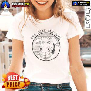 Good The Electric State tee featuring Chris Pratt and The Dead Milkmen cow logo, perfect for fans and collectors.