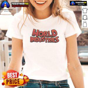 Alt Text: Good World Industries Firecracker World Ladies Tee featuring a vibrant design perfect for casual wear.