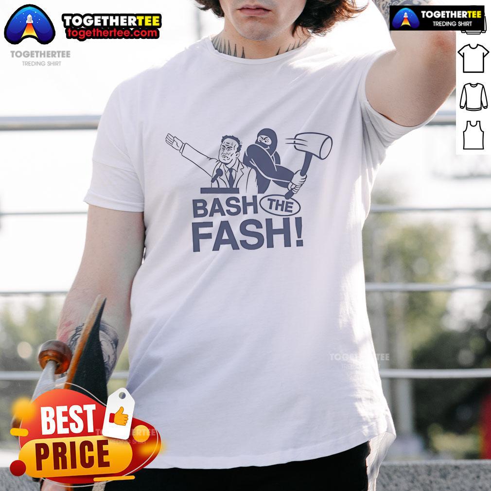 Nice Bash The Fash T-Shirt featuring bold graphic design and vibrant colors for a stylish statement.