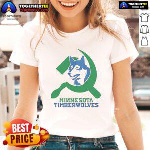 Nice Communist Minnesota Timberwolves ladies tee featuring vibrant team colors and stylish design for female fans.