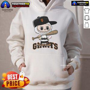 Nice Labubu Charlie Brown San Francisco Giants hoodie featuring a playful design and vibrant team colors.