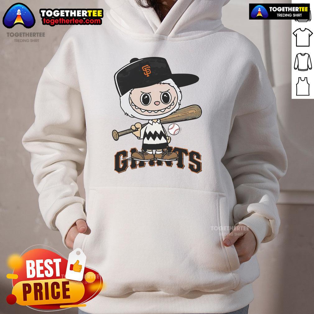 Nice Labubu Charlie Brown San Francisco Giants hoodie featuring a playful design and vibrant team colors.
