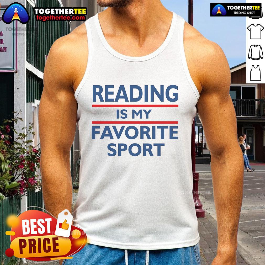 Nice Reading Is My Favorite Sport tank top in a vibrant design, perfect for book lovers and casual wear.