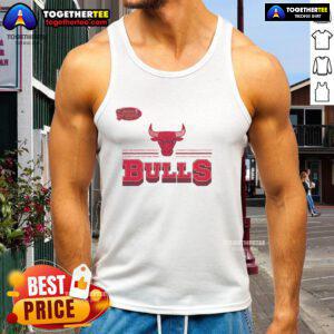 Nice red Chicago Bulls fan banner tank top featuring bold team logo, perfect for game days and sports enthusiasts.