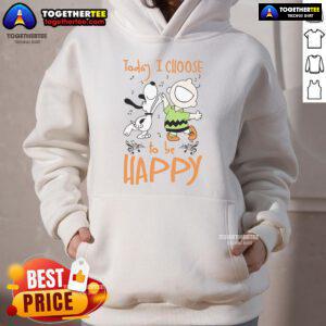 Nice Snoopy Today I Choose To Be Happy Hoodie featuring a cheerful Snoopy graphic, perfect for casual outfits.