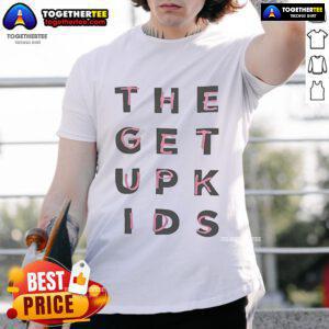 Nice The Get Up Kids Blocktext T-Shirt featuring bold typography and a stylish design, perfect for fans of the band.