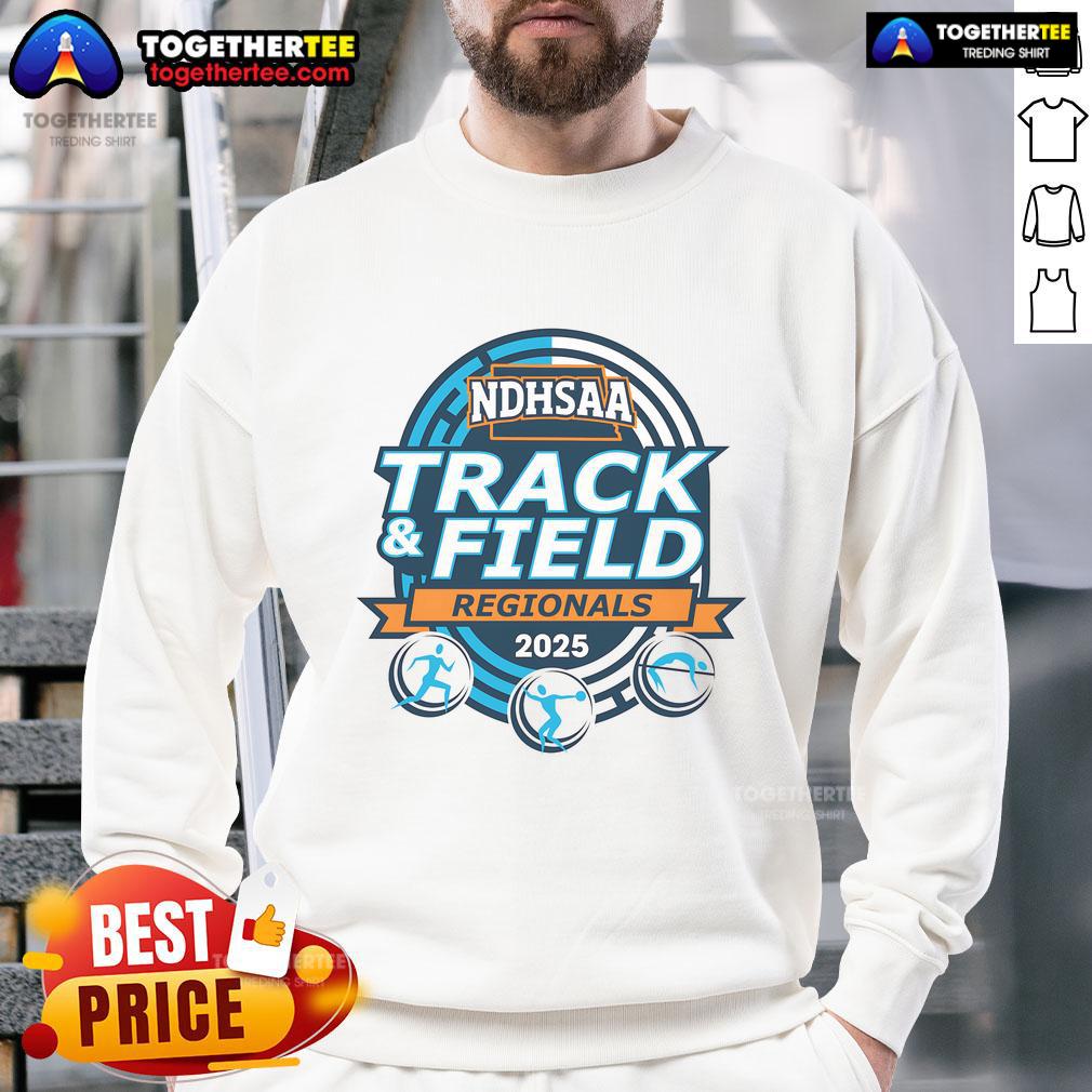 Official 2025 NDHSAA Class B Southwest Region Track & Field logo sweatshirt featuring vibrant design and quality fabric.