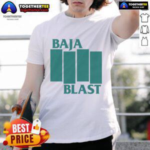 Official Baja Flag T-Shirt featuring vibrant colors and bold design, perfect for Baja enthusiasts and beach lovers.