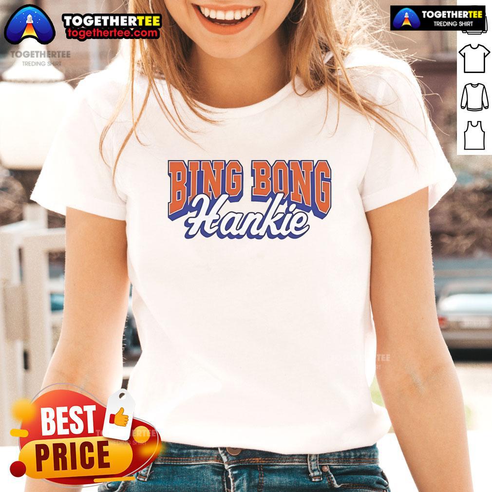 Official Bing Bong Hankie Ladies Tee featuring a stylish design, perfect for fans of vibrant graphic apparel.