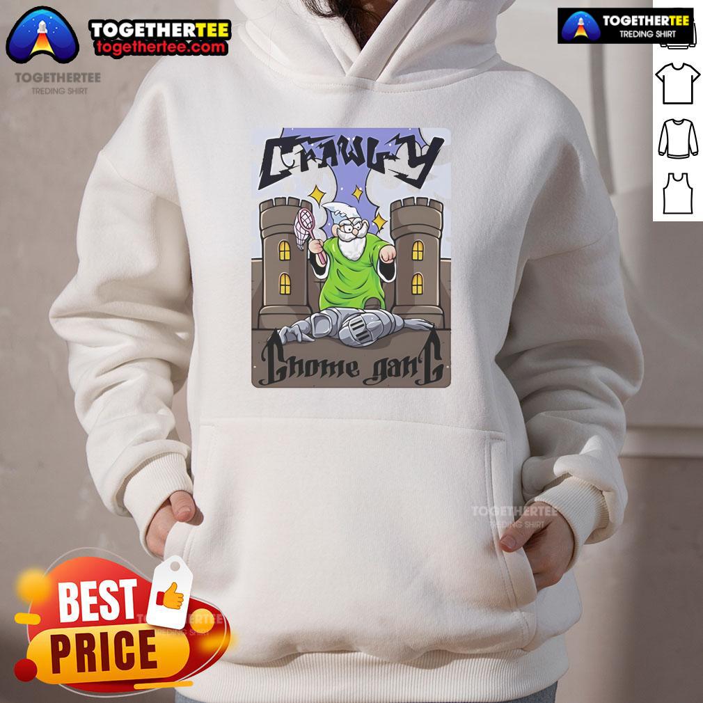 Official Crawly Gnome Gang Hoodie featuring a colorful design and cozy fit, perfect for fans of the Gnome Gang.
