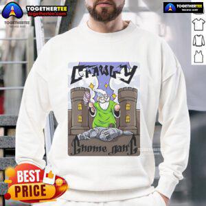 Cozy Official Crawly Gnome Gang Sweatshirt featuring vibrant gnome graphics, perfect for casual wear and gnome enthusiasts.