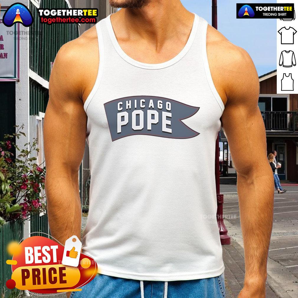 Official Chicago Pope XIV tank top featuring vibrant colors and design, perfect for fans and collectors of unique apparel.