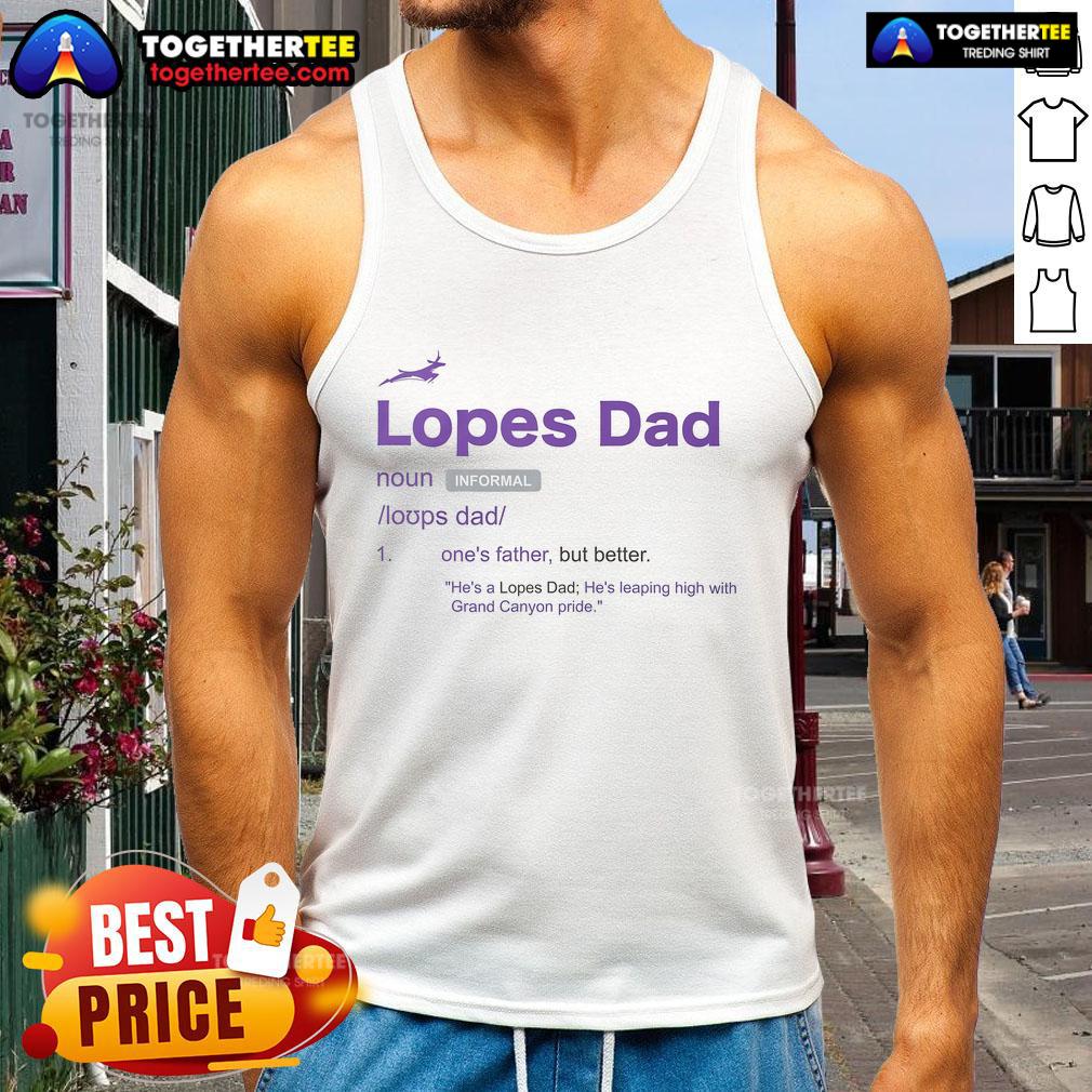 Official Grand Canyon Antelopes Dad Definition Tank Top showcasing a stylish design for proud fathers and outdoor enthusiasts.