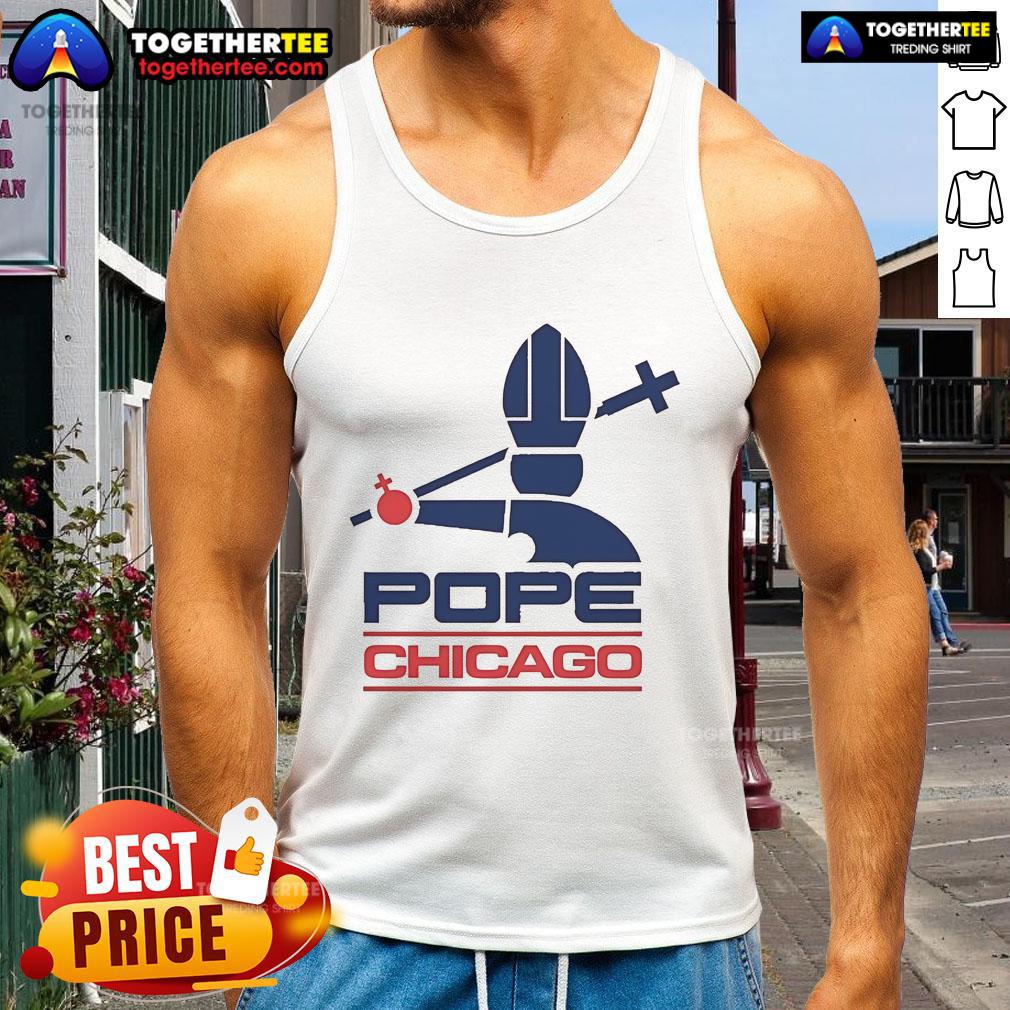 Official Harebrained Chicago Pope Tank Top featuring a stylish design perfect for summer outings and fan apparel.