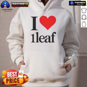 Official I Love 1Leaf Hoodie featuring a stylish design and vibrant colors, perfect for nature lovers and casual wear.