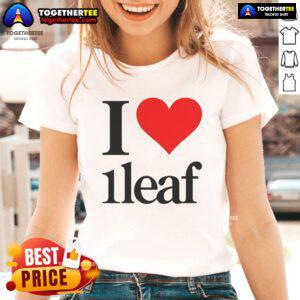 Official I Love 1leaf Ladies Tee - stylish women's t-shirt featuring a trendy design for plant lovers.