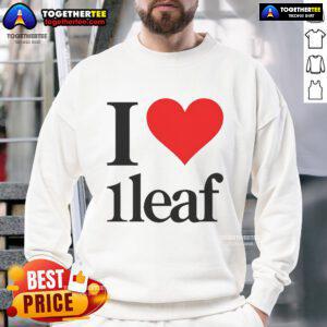 Official I Love 1leaf Sweatshirt featuring a stylish design and soft fabric, perfect for casual wear and eco-friendly fashion.