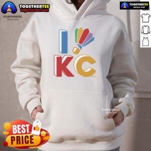 Official I Shuttlecock KC Kansas Hoodie in vibrant colors, perfect for fans and athletes in Kansas City.