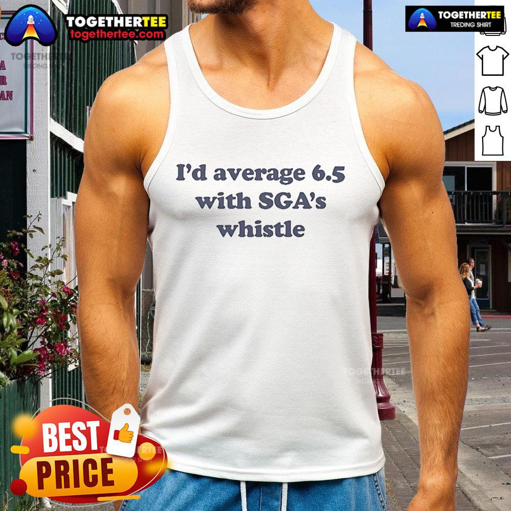 Official ID Average 6.5 tank top with SGAS whistle design, perfect for casual wear and sporty style.