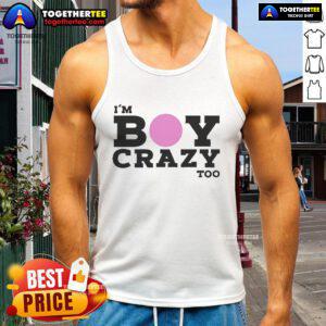 Official Kesha 'I'm Boy Crazy Too' tank top featuring vibrant graphics, perfect for fans and summer wear.