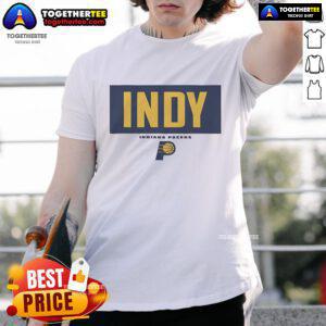 Official Indiana Pacers Crossbar T-Shirt featuring team colors and logo, perfect for fans and game day attire.