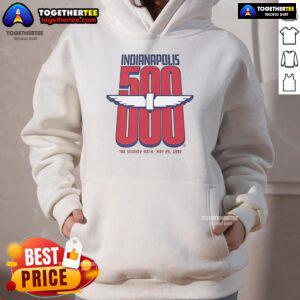 Alt Text: Official Indianapolis 1992 Indy 500 hoodie showcasing the 76th running logo and vibrant racing colors.