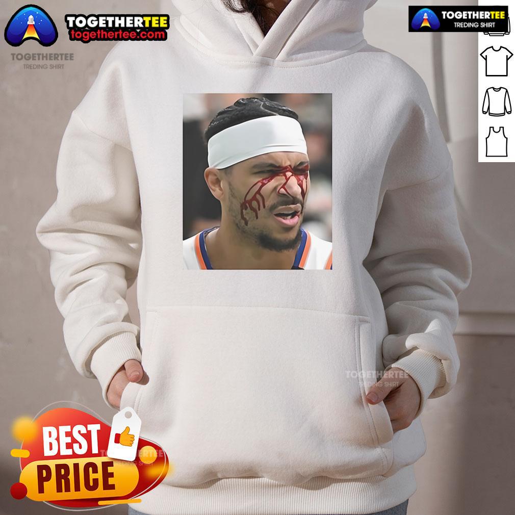 Official Josh Hart took an elbow to the face hoodie featuring graphic design of Josh Hart in action.