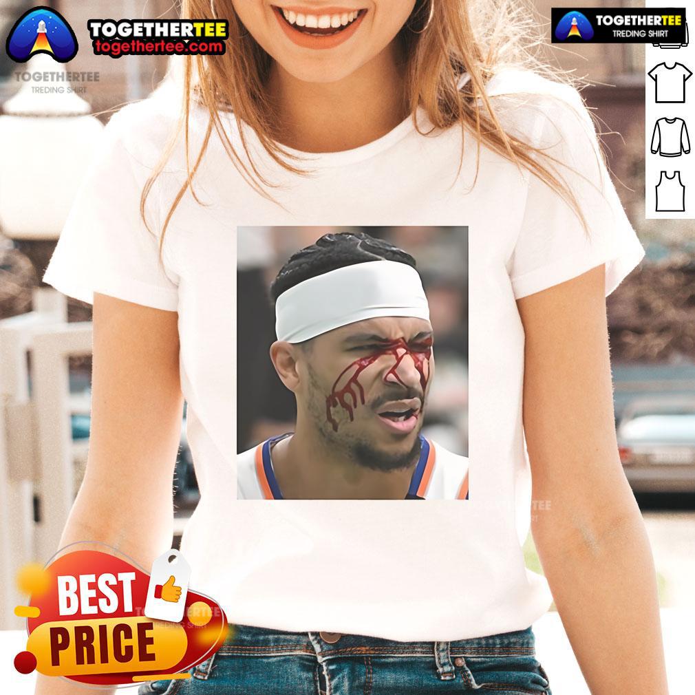 Official Josh Hart Took An Elbow To The Face Ladies Tee featuring a stylish graphic design for fans.