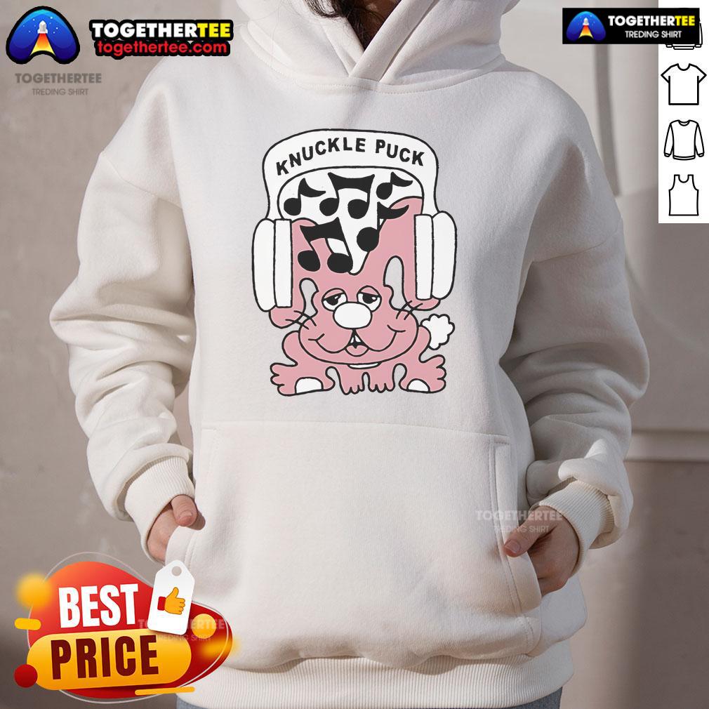 Official Knuckle Puck Bunny Music Hoodie featuring a stylish design perfect for fans of the band and cozy fashion.