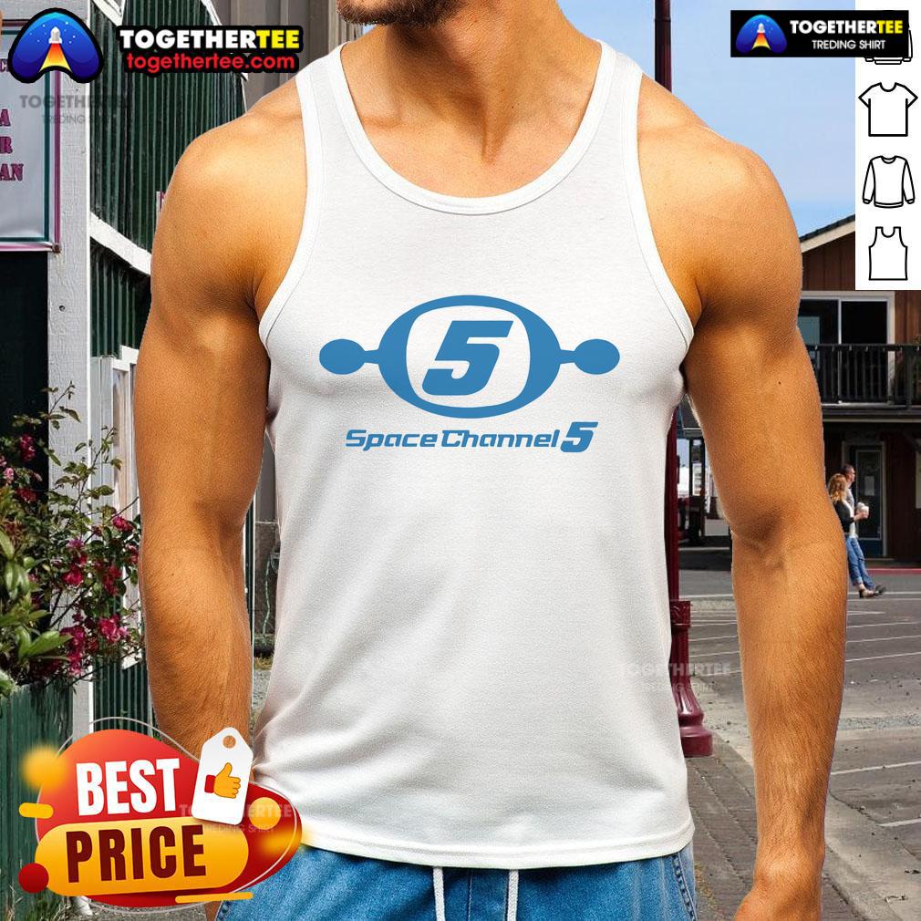 Alt Text: Official Limited Run Games Space Channel 5 Logo Tank Top featuring vibrant design and retro gaming style.